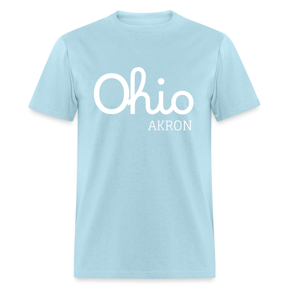 Akron Script Ohio Unisex Classic T-Shirt - powder blue