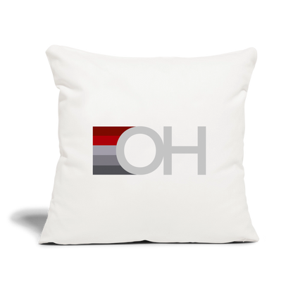OH Rainbow Throw Pillow Cover 18” x 18” - natural white