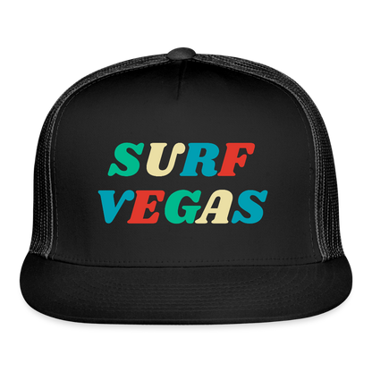 Surf Vegas Trucker Hat - black/black