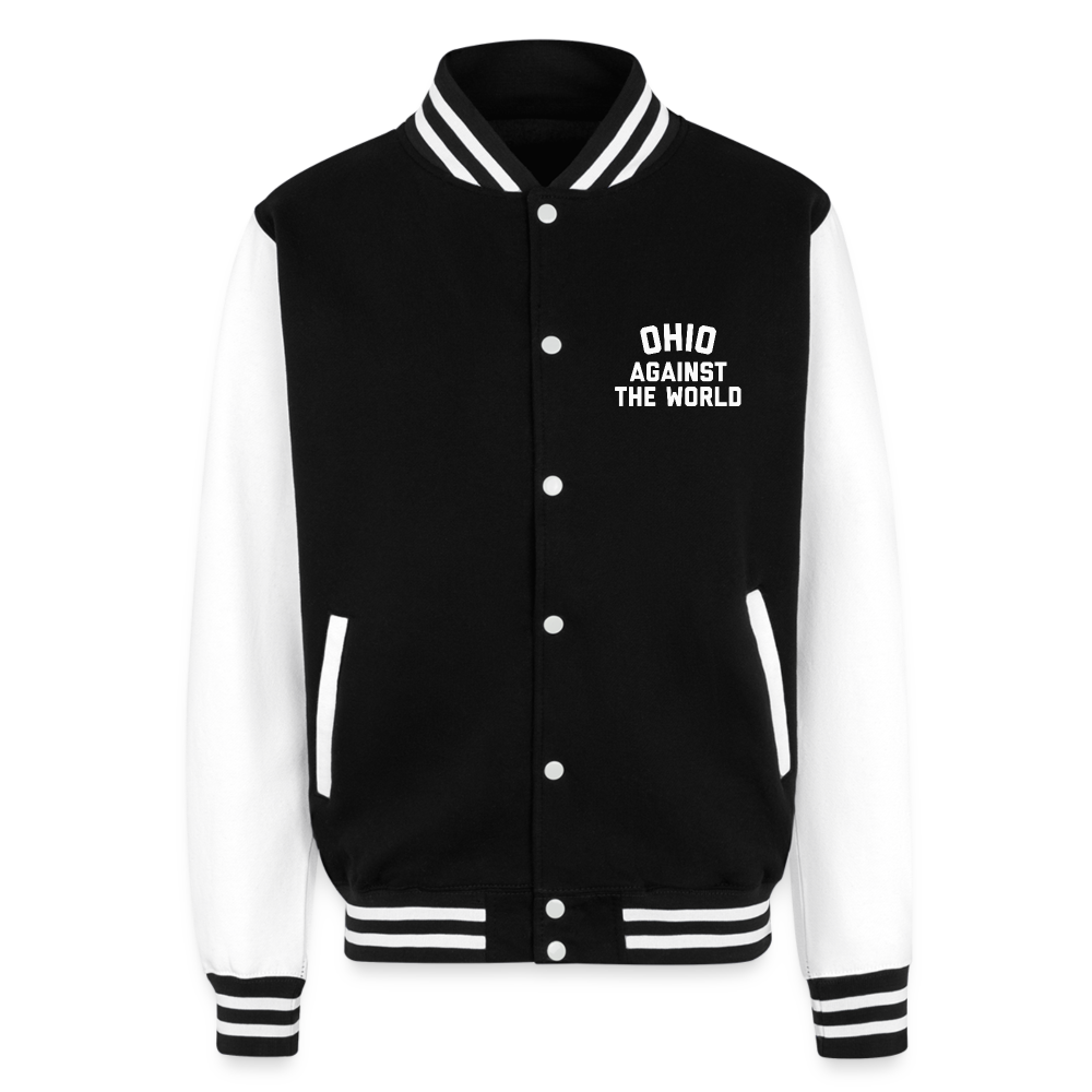 Ohio Script Ohio Against the World Heavyweight Letterman Jacket - black/white