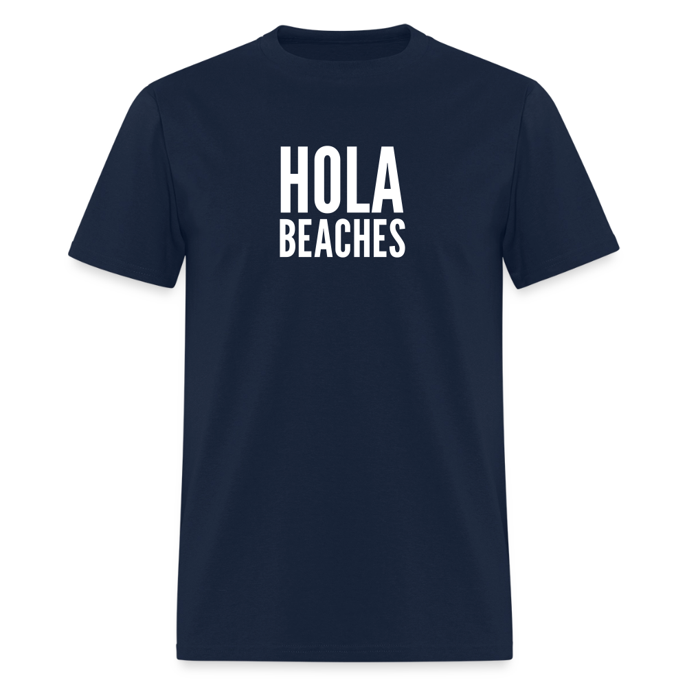 Hola Beaches Unisex T-Shirt - navy