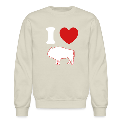 I Heart Buffalo Crewneck Sweatshirt - Sand