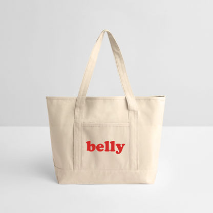Personalized Large Canvas Deluxe Tote - natural