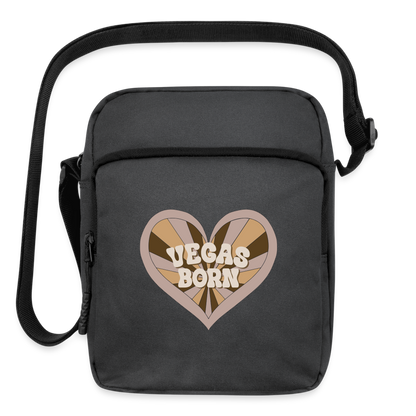 Vegas Born Upright Crossbody Bag - charcoal grey