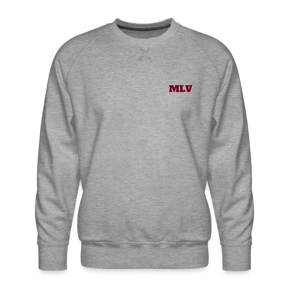 Monogram Heart Unisex Premium Sweatshirt - heather grey