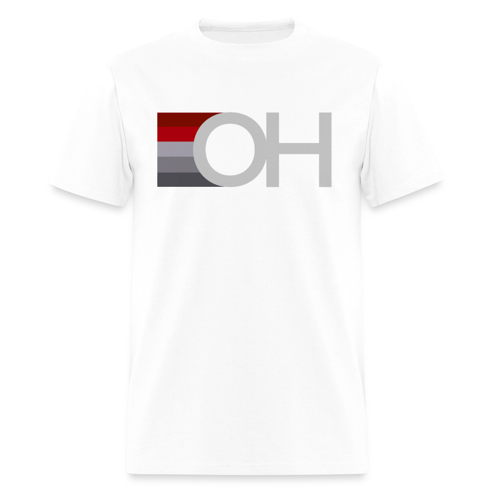 OH Stripes Red/Gray Men's T-Shirt - white