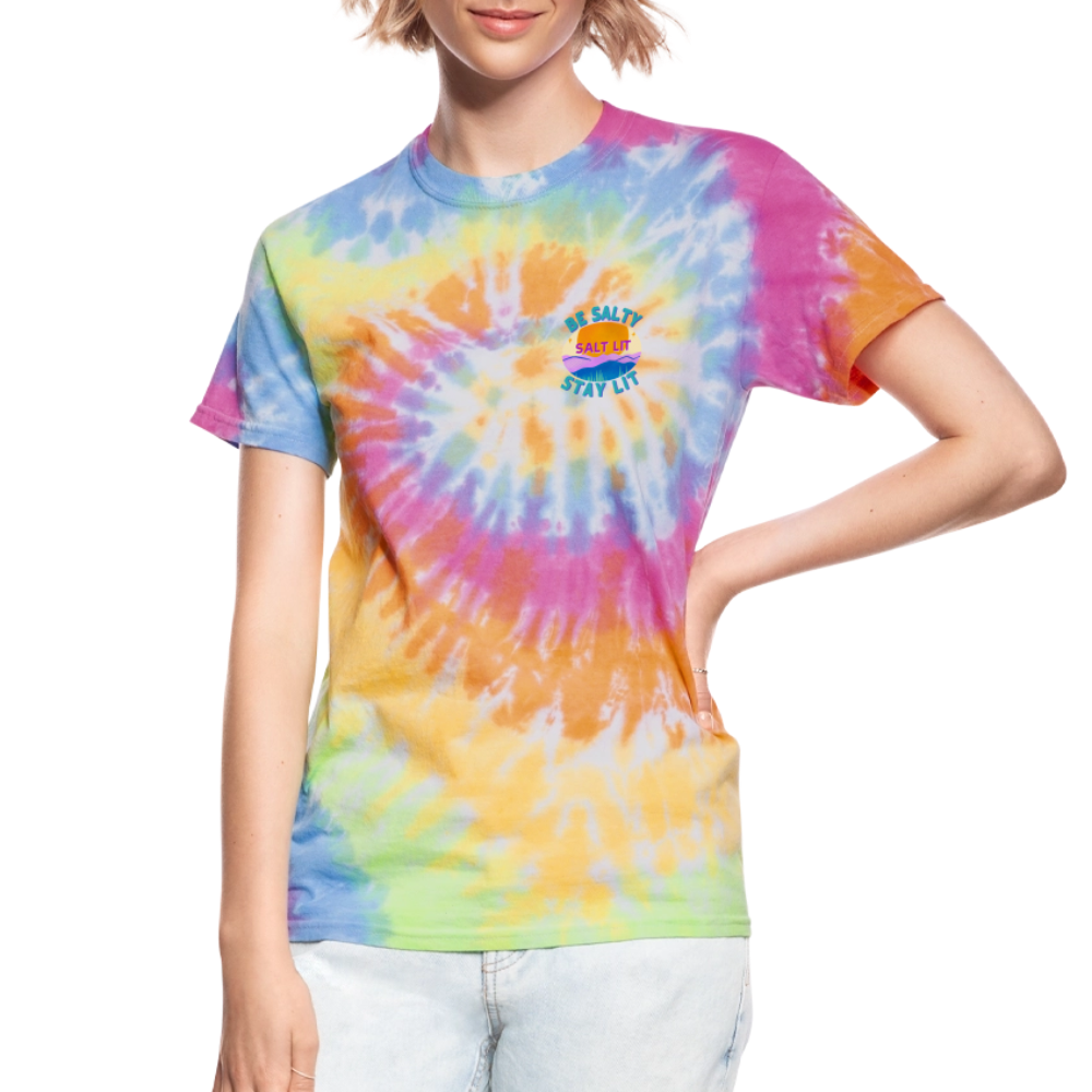 Salt Lit Unisex Tie Dye T-Shirt - rainbow