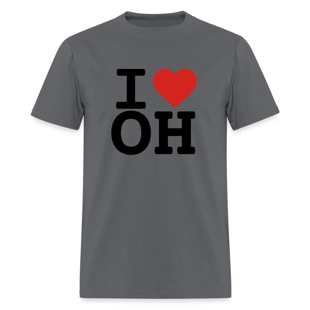 I Heart OH Unisex T-Shirt - charcoal