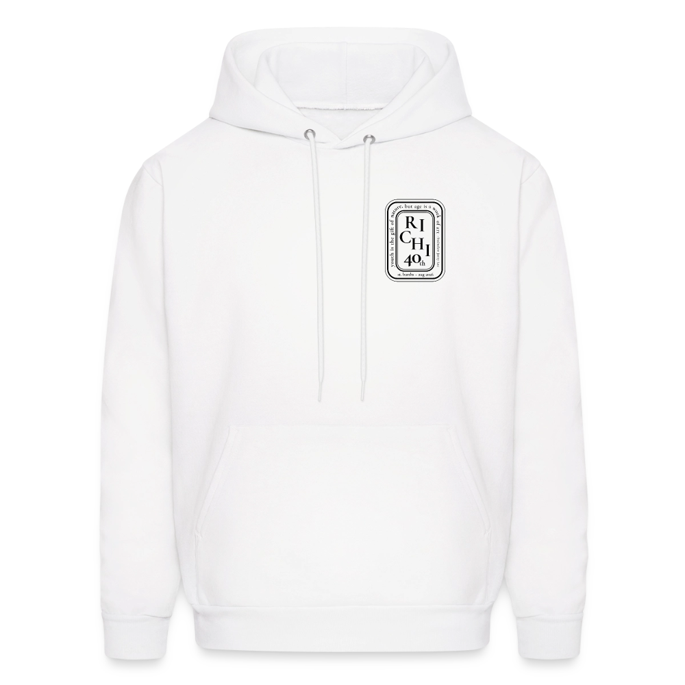 RIchi 40th Unisex Hoodie - white
