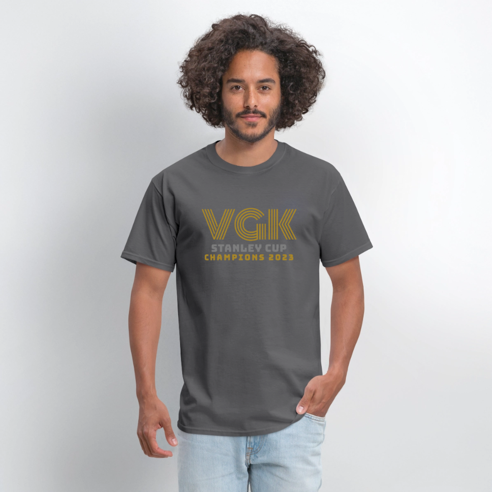 VGK Stanley Cup Champions 2023 Men's T-Shirt | GILDAN 5000 - charcoal