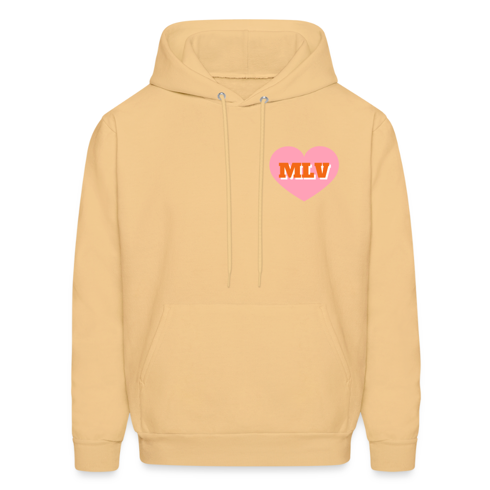 Monogrammed Initials Heart Unisex Hoodie - light gold 