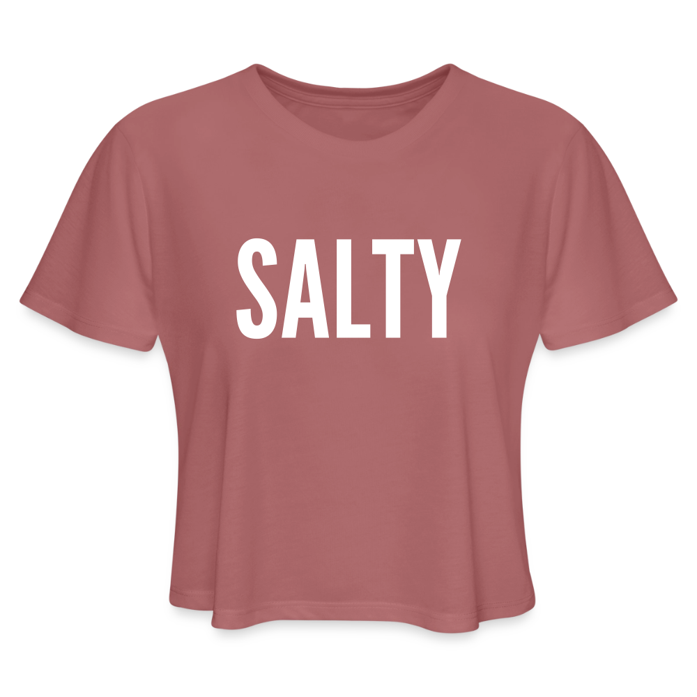 Salty Women's Cropped T-Shirt - mauve