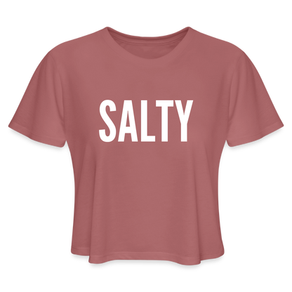 Salty Women's Cropped T-Shirt - mauve