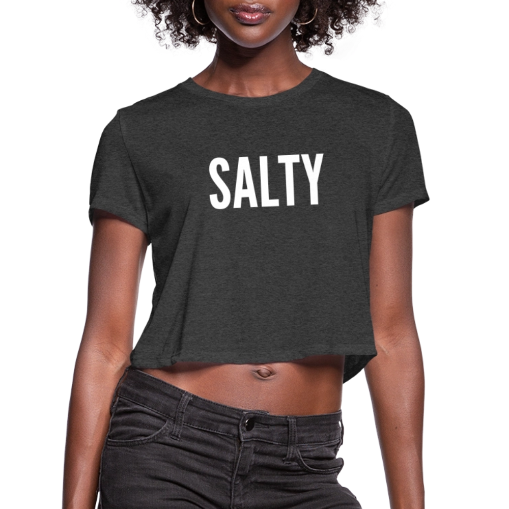 Salty Women's Cropped T-Shirt - deep heather