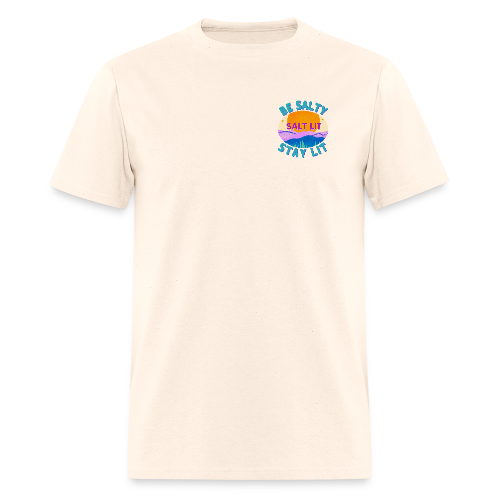 SALT LIT Crew Neck T-Shirt Unisex - natural