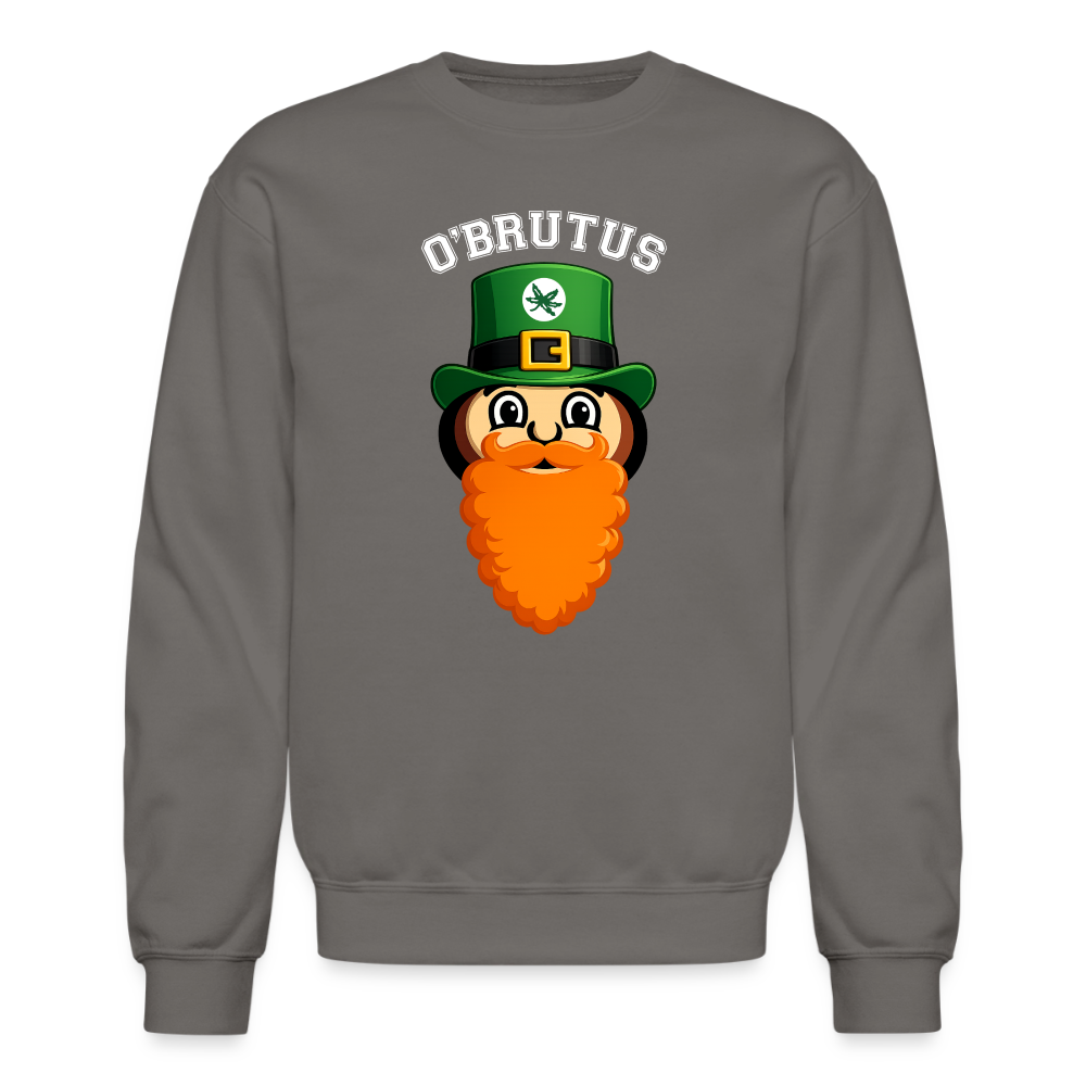 O'Brutus St. Patrick's Day Crewneck Sweatshirt - asphalt gray