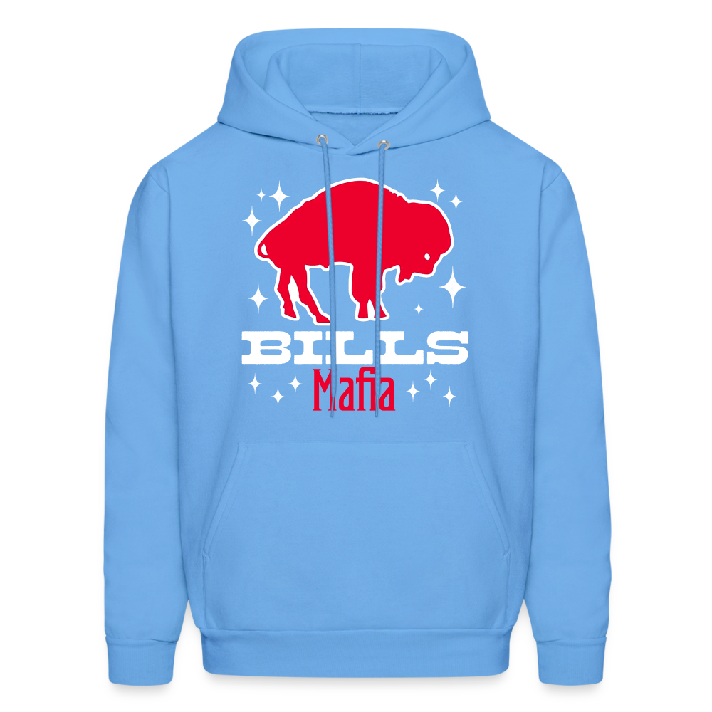 Buffalo Bills Mafia Red Vintage Men's Hoodie - carolina blue