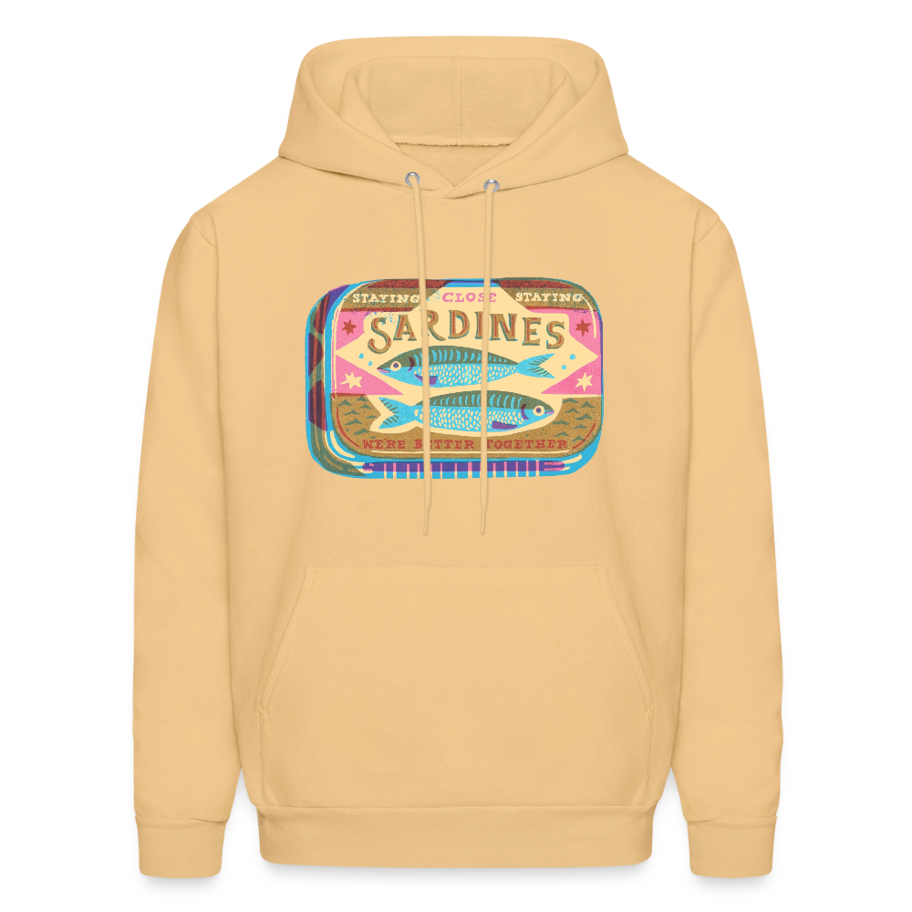 Sardines Better Together Men's Hoodie - light gold 