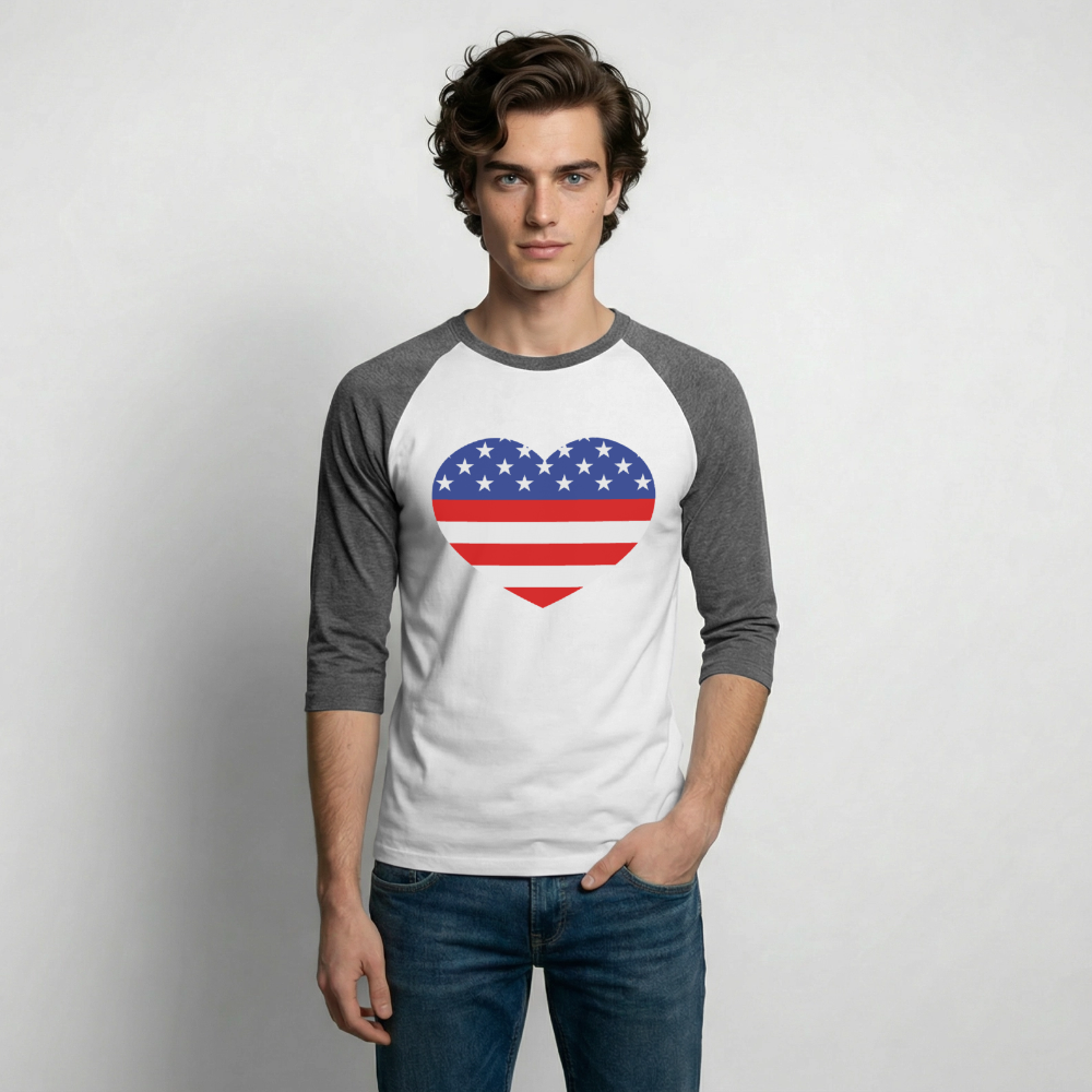 Baseball T-Shirt - white/charcoal
