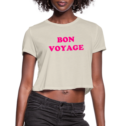 Bon Voyage Women's Cropped T-Shirt - dust