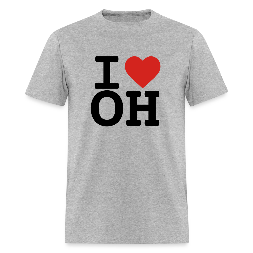 I Heart OH Unisex T-Shirt - heather gray