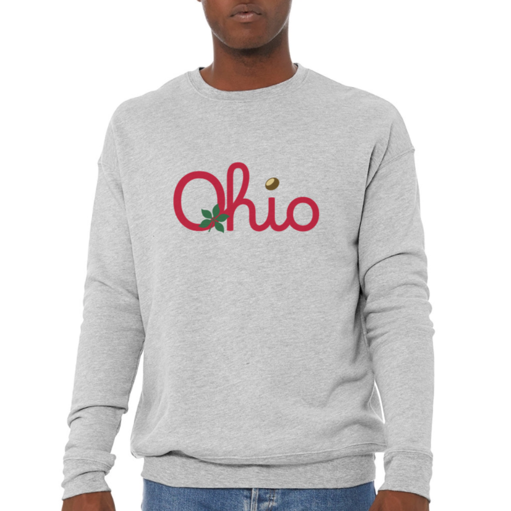 Ohio Script Bella + Canvas Unisex Sweatshirt - heather gray