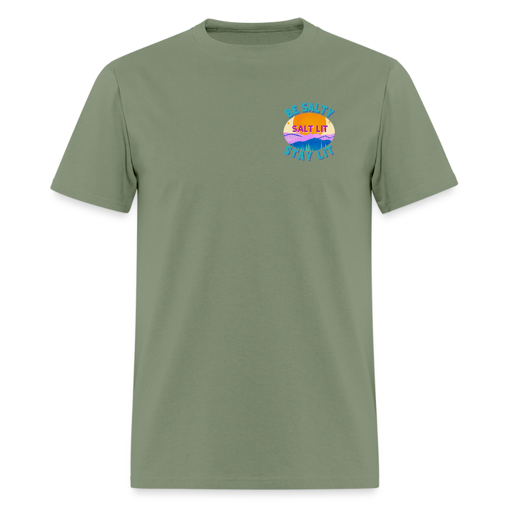 SALT LIT Crew Neck T-Shirt Unisex - military green