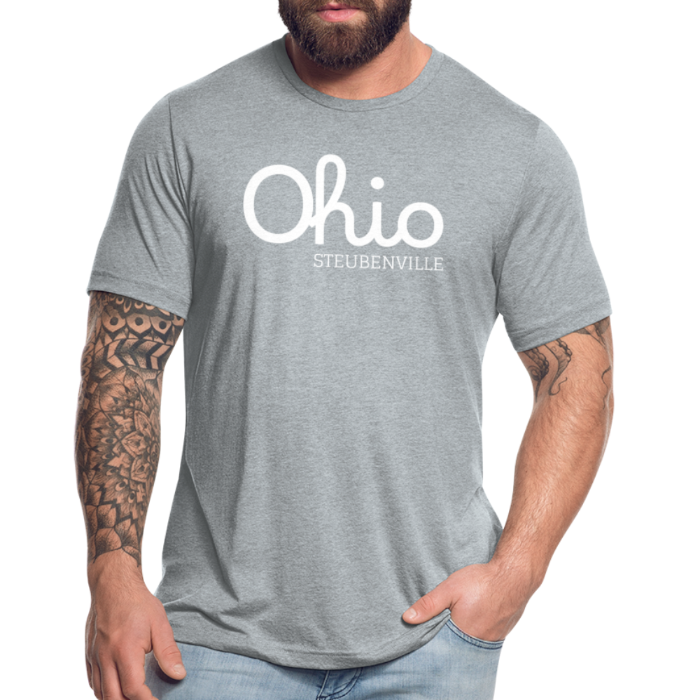 Steubenville Ohio Unisex Jersey T-Shirt by Bella + Canvas - heather grey