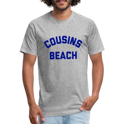 Cousins Beach Fitted Cotton/Poly T-Shirt by Next Level - heather gray