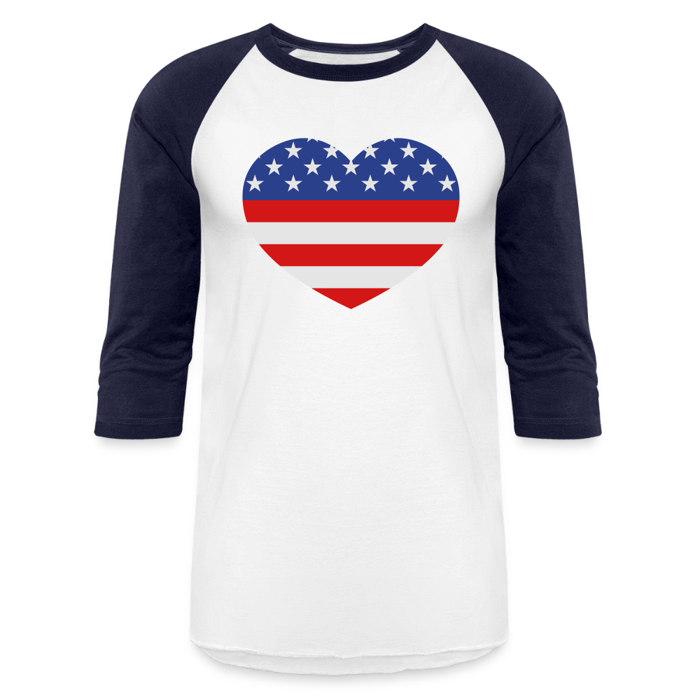 Baseball T-Shirt - white/navy