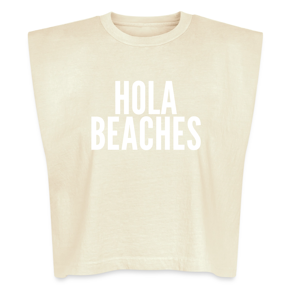 Hola Beaches Washed Women´s Muscle Tank Top - faded cream
