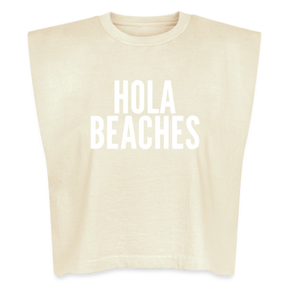 Hola Beaches Washed Women´s Muscle Tank Top - faded cream