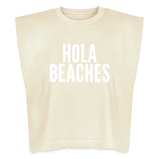 Hola Beaches Washed Women´s Muscle Tank Top - faded cream