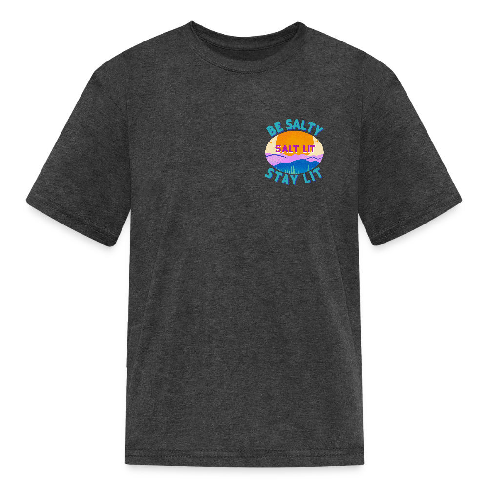 SALT LIT Kids' T-Shirt - heather black
