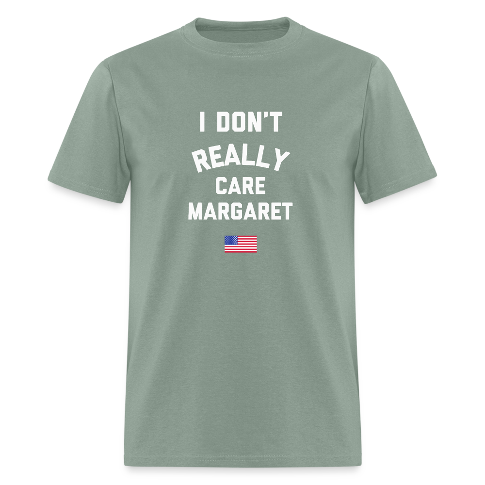 I Don't Really Care Margaret US Flag Unisex Classic T-Shirt - sage