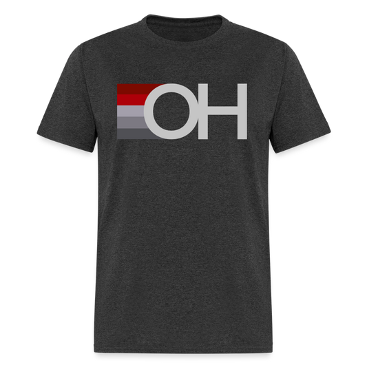 OH Stripes Red/Gray Men's T-Shirt - heather black