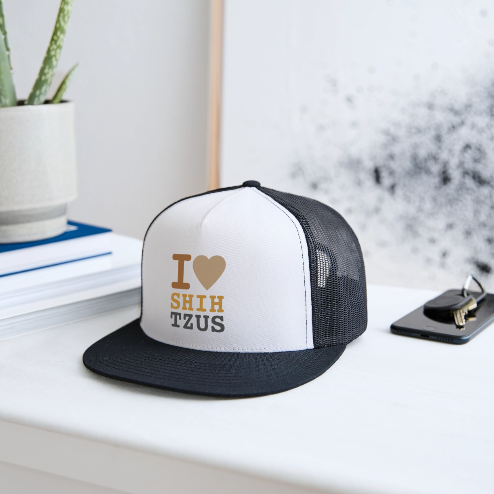 I <3 Shih Tzus Trucker Hat - white/black
