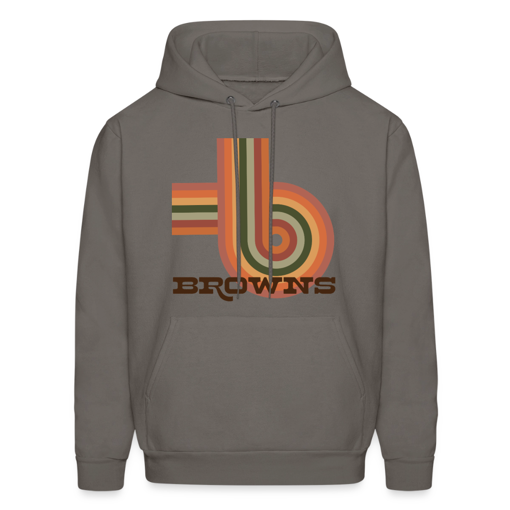 Browns Retro Men's Hoodie - asphalt gray
