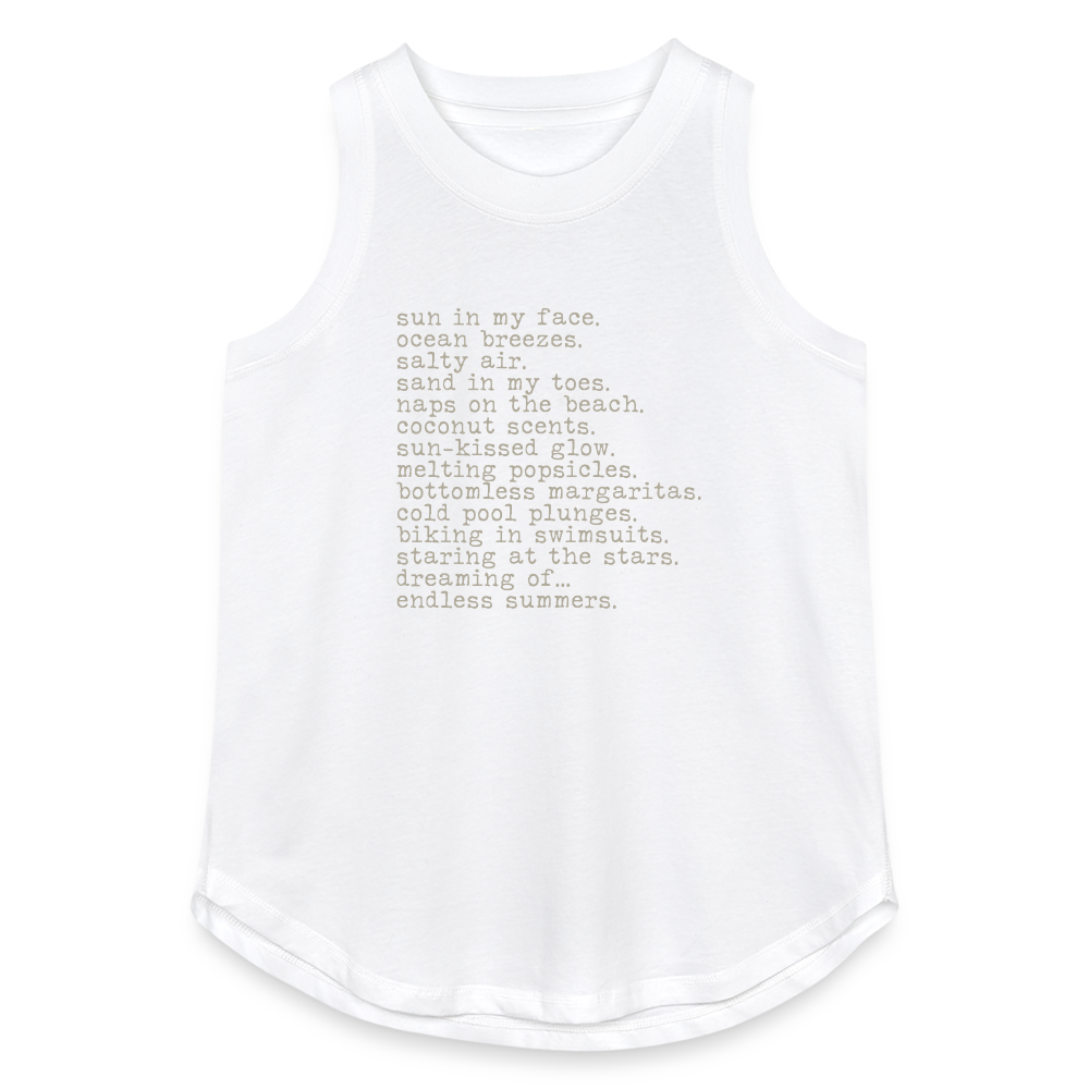 Endless Summer Women's Relaxed Tank Top - white