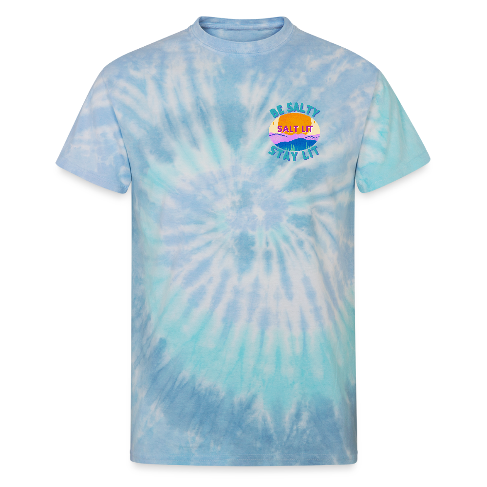 Salt Lit Unisex Tie Dye T-Shirt - blue lagoon