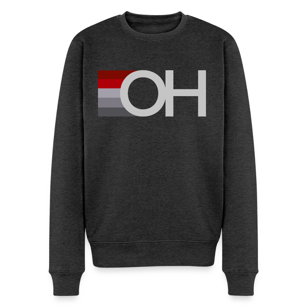 OH Red Gray Stripes Men’s Premium Sweatshirt - heather anthracite