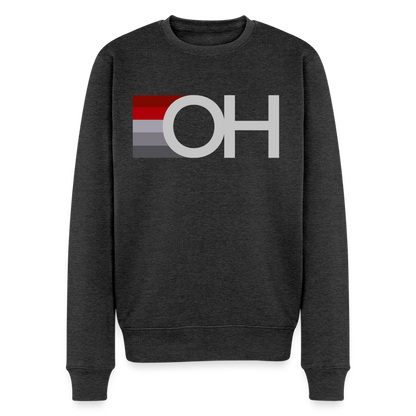 OH Red Gray Stripes Men’s Premium Sweatshirt - heather anthracite