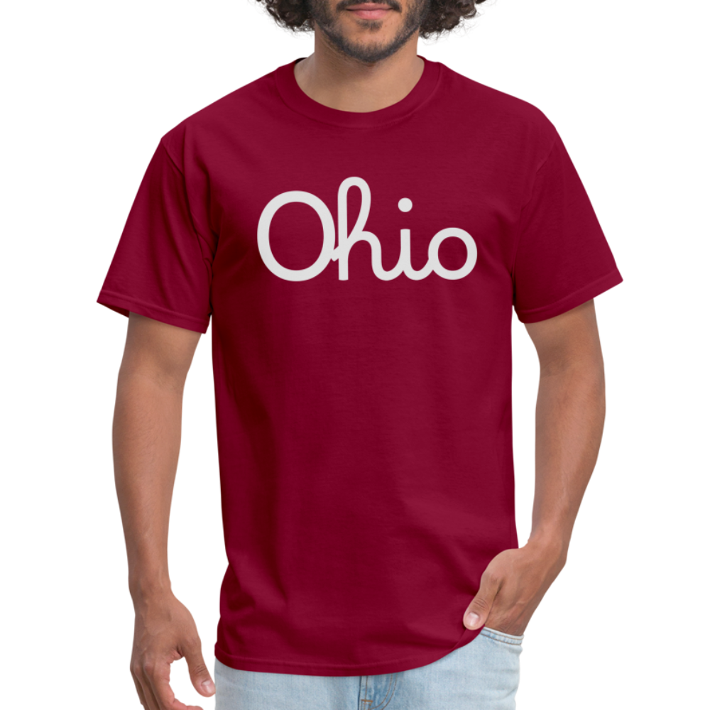 Script Ohio Unisex Classic T-Shirt - burgundy