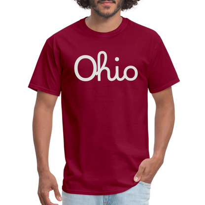 Script Ohio Unisex Classic T-Shirt - burgundy
