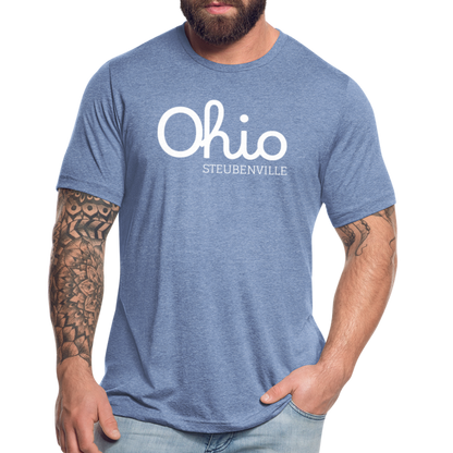 Steubenville Ohio Unisex Jersey T-Shirt by Bella + Canvas - heather blue