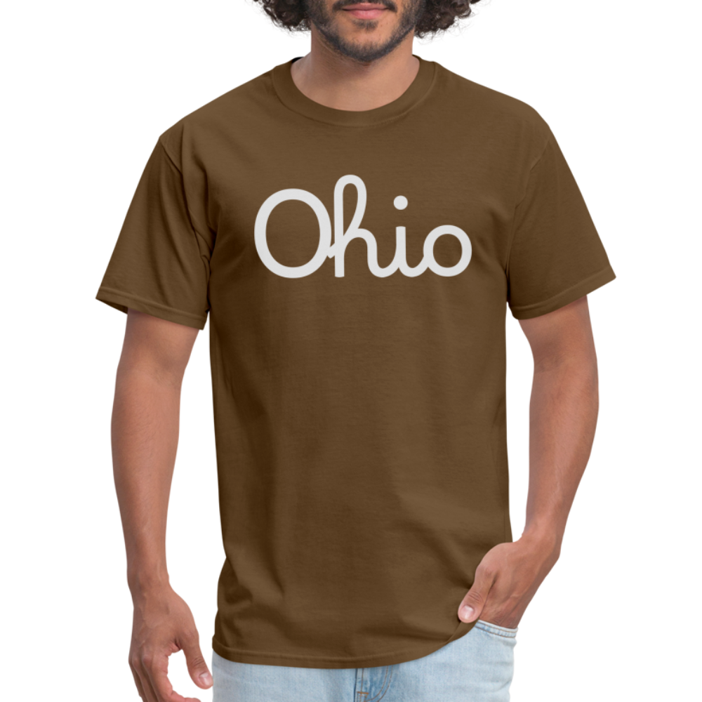 Script Ohio Unisex Classic T-Shirt - brown