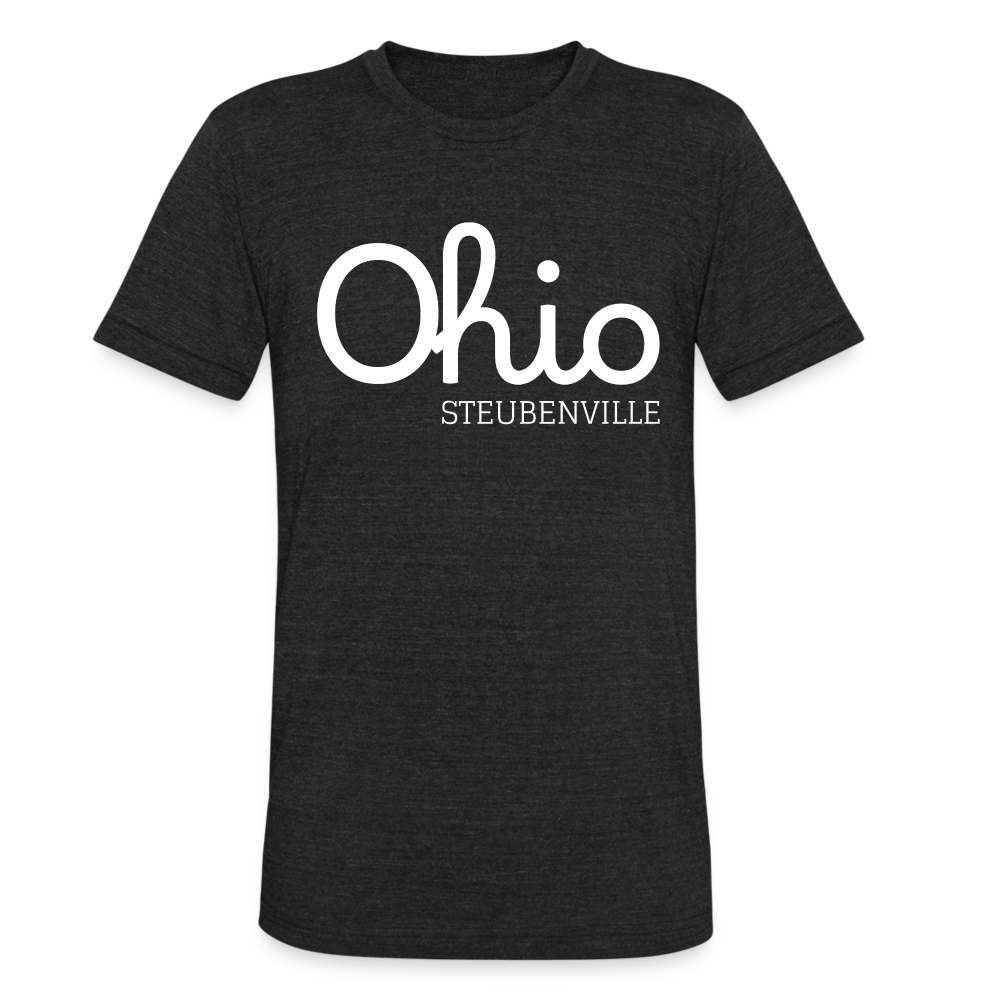 Steubenville Ohio Unisex Jersey T-Shirt by Bella + Canvas - heather black