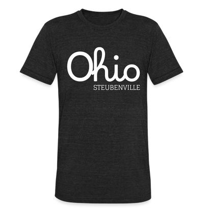 Steubenville Ohio Unisex Jersey T-Shirt by Bella + Canvas - heather black