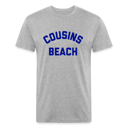 Cousins Beach Fitted Cotton/Poly T-Shirt by Next Level - heather gray