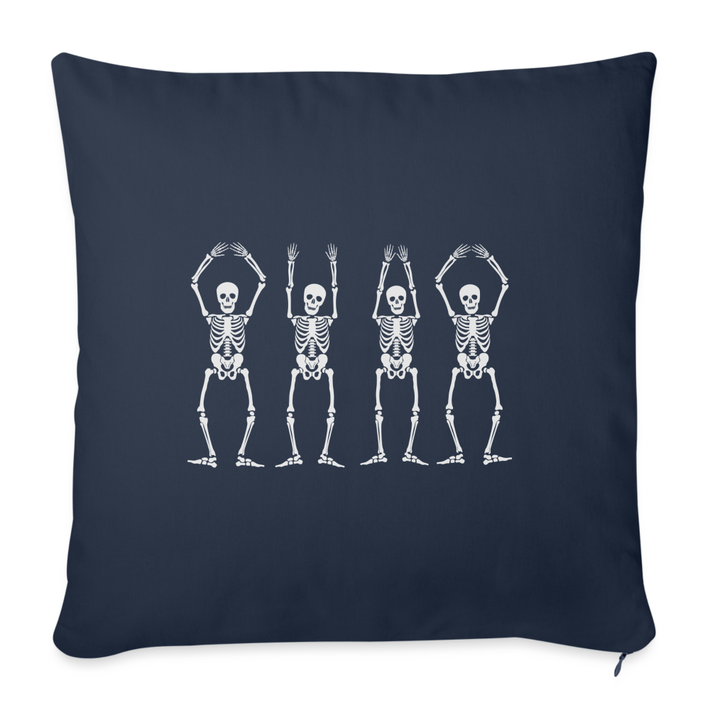 OHIO Skeletons Throw Pillow Cover 18” x 18” - navy